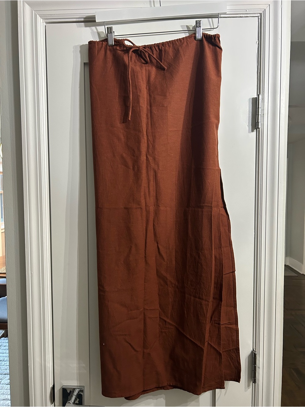 l*space Brown Midi Drawstring Skirt - Picture 1 of 3